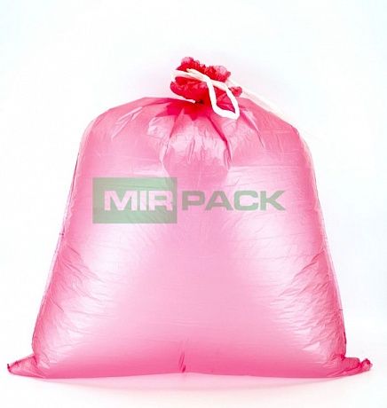 Пакеты для мусора с завязками 35 л, 15 мкм, 15 шт, ПНД, красные - Вид 3