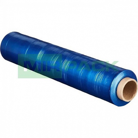 Стрейч пленка для паллет 500 мм 17 мкм 2 кг синяя - Вид 1