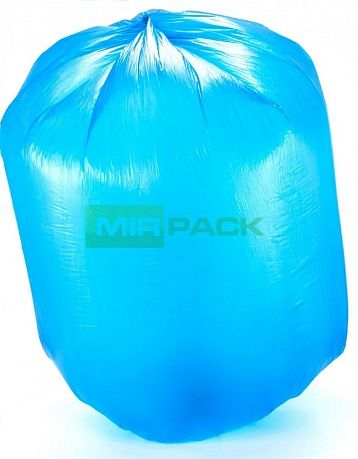 Мешки для мусора 120 л, 12 мкм, 10 шт, 70х110см, голубые, упаковочные - Вид 3