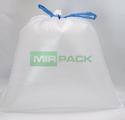 Пакеты для мусора с завязками 60 л, 15 мкм, ПНД, белые, 10 шт - Вид 3